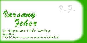 varsany feher business card